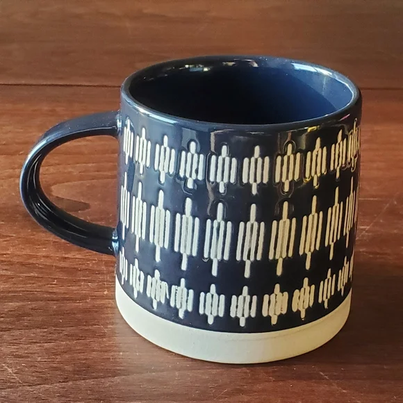 Danica Heirloom Tempo Mug 9oz Midnight Blue  Textured Stoneware Whimsical - Picture 3 of 8